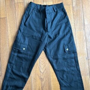 Nasty Gal Black Cargo Pants with Relaxed Fit